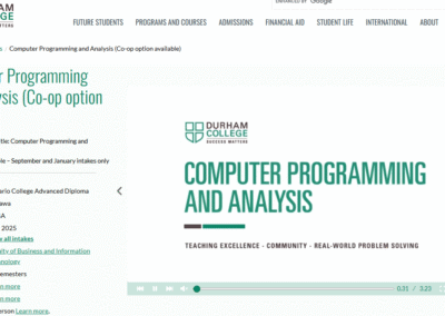Durham College Program Slider